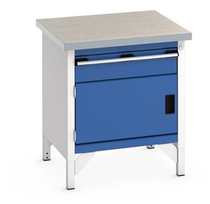 Bott Bench750Wx750Dx840mmH - 1 Drawer, 1 Cupboard & Lino Top 750mm Wide Storage Benches 41002009.11v Gentian Blue (RAL5010) 41002009.24v Crimson Red (RAL3004) 41002009.19v Dark Grey (RAL7016) 41002009.16v Light Grey (RAL7035) 41002009.RAL Bespoke colour £ extra will be quoted